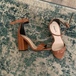 Brown heels with strap